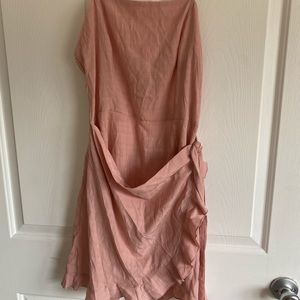Shein pink wrap dress